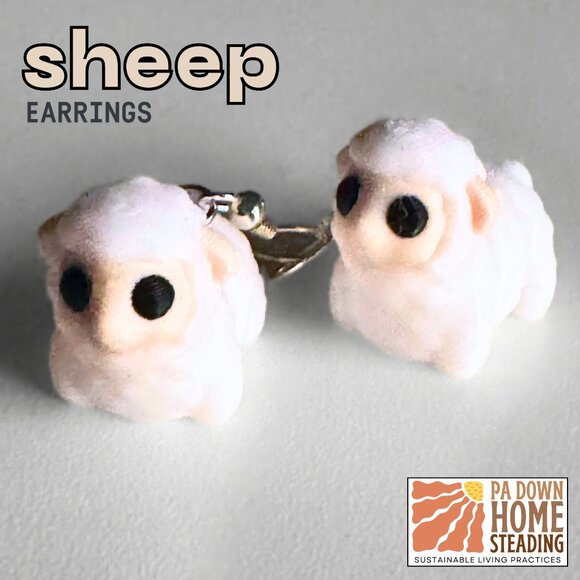Cute Sheep Earrings - Picture 1 of 7